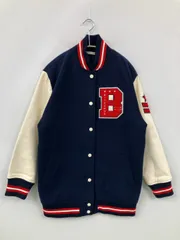 BROWNY STANDARD ブラウニースタンダード スタジャン F ネイビー 合成皮革/人工皮革 ワンポイント フードなし ライン柄