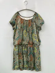 Della Luce ワンピース 9AR その他 ペイズリー柄 その他総柄 半袖 ひざ丈 フレア ショート・ミニ丈