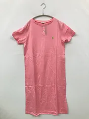 Ralph Lauren ラルフローレン ワンピース L ピンク コットン 無地 ワンポイント ブランドロゴ 半袖 ひざ丈 タイト