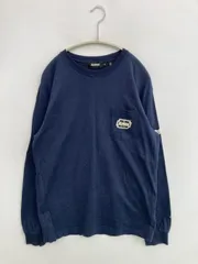 XLARGE エクストララージ Tシャツ/カットソー M ネイビー 無地 バックプリント ワンポイント ブランドロゴ ミドル丈 長袖 クルーネック(丸首)