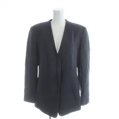 エンポリオアルマーニ EMPORIO ARMANI ジャケット 上着 40 紺 ネイビー 無地 ノーカラーVネック 長袖 6621-1017 /AP ■ECE003のサムネイル