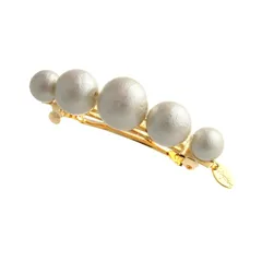 【新品】 [ヴァンテーヌ] VINGTAINE グラデーション コットンパール ミニサイズ バレッタ ヘアアクセサリー H-596 1