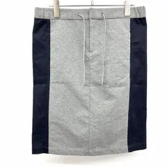 【中古】[印象A] Arnold Palmer アーノルドパーマー スカート レディース 3 ネイビー 紺×杢グレー 綿×ポリウレタン パラソル刺繍 切り返し生地のサムネイル