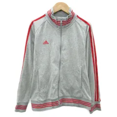 アディダス adidas ジャケット 上着 ミドル丈 L グレー スタンドカラー /SM41 ■ECD001