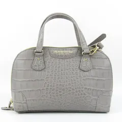 モーダプリンチペ ショルダーバッグ 2way ハンドバッグ クロコ型押し 鞄 ブランド レディース グレー Modaprincipe 【中古】