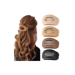 【新品】 Asusee ヘアクリップ 4 個セット 大きめ 10cm バンスクリップ バレッタ 髪留め しっかりとまる 強力 太い髪にも細い髪にも適しています 軽い 頭皮が痛まない 日系韓国風 大人可愛い おしゃれ優雅 日常用 PS 樹脂 サビない 0