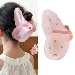 【新品】 HAPVITAL フリル リボン バンスクリップ 大きめ 可愛い ヘアクリップ 大人っぽい ヘアアクセサリー セット ヘアクリップ 髪留め ヘアアクセサリー クリップ バナナクリップ 髪飾り日常 韓国風 オフィス 贈り物 レディース用 おしゃれ 