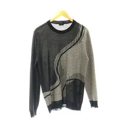ジョセフ JOSEPH 23SS CRAWLING JAQUARD KNIT ニット セーター 長袖 48 ブラック 白 ベージュ /ES ■OSのサムネイル