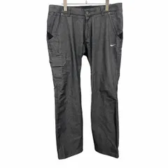 【中古】[印象AB] NIKE GOLF ナイキ ゴルフ パンツ メンズ 35 チャコールグレーブラック 黒系 綿×ポリエステル×ポリウレタン ウエストの内側に滑り止め ロゴ刺繍 ジップフライ Dリング付き 僅かにフレア 右腿にポケットのサムネイル