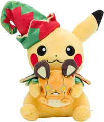 ポケモンセンターオリジナル ぬいぐるみピカチュウ&デデンネ Pokémon Christmas Toy Factory ワンサイズ