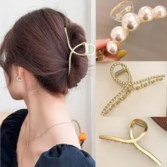 【新品】 3個セット バンスクリップ ヘアクリップ バナナクリップ パールヘアピン ヘアアクセサリー 髪留め 髪飾り クリップ 大きめ ヘアピン ヘアアレンジアクセント 韓国風 シンプル おしゃれ 贈り物 オフィス レディース用 1