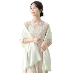 【新品】 [MORE AUNI] 大判 パーティー ラメ ストール ショール マフラー 結婚式 お呼ばれ レディース UV ロング スカーフ 冷房対策 J160 (IVO) 0