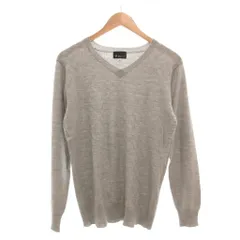 ティーケーミクスパイス タケオキクチ THE SHOP TK MIXPICE ニット セーター Vネック チェック柄 長袖 3 グレー /YJ ■GY61