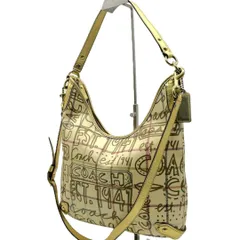 コーチ COACH ショルダーバッグ 2way Y2K PVC ゴールド イエロー 斜め掛け クロスボディ ハンドバッグ レディース ロゴ 総柄 軽量 お出かけ 個性的 ブランドバッグ かわいい 人気 トレンド