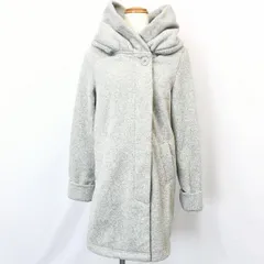 【中古】[印象A] CIAOPANIC チャオパニック レディース 女性 M 杢グレー (オフホワイトMIX) ポリ100% スウェット カットソー コート 裏起毛 ボタン留め 長袖のサムネイル