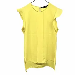 【中古】[印象AB] ZARA WOMAN ザラウーマン プルオーバー / カットソー / ブラウス レディース XS SS イエロー 黄 ポリ100% ロングテール ジョーゼット ラッフルスリーブ 無地