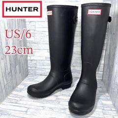 美品】ハンター レインブーツ 黒 22 ロング 長靴 マットブラック