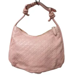 ゲラルディーニ GHERARDINI レザー ワンショルダーバッグ ハンドバッグ 肩掛け イタリア製 総柄 型押し モノグラム リナシメント ピンク 0704