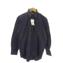 エンリココベリ ENRICO COVERI BANDIERA ワイシャツ Yシャツ L-86 紫 パープル 長袖 無地 胸ポケット /AO29 ■GY58