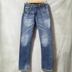 BEAMS+ PLUS ビームスプラス ユーズド加工 スリムストレート ストレッチ デニムパンツ ジーンズ size.XS インディゴ ヒゲ ハチノスのサムネイル