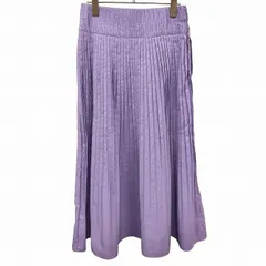 【中古】ザラ ZARA ロングスカート フレア ウエストギャザー 裏地無し 無地 サイドファスナー ポリエステル×綿 S パープル 紫 レディース