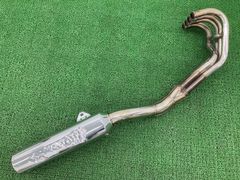 バリオスII マフラー K406 カワサキ 純正 中古 バイク 部品 ZR250B 後期 BALIUS2 バリオス2 修復素材やカスタム素材に Rj