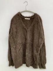 archives アルシーヴ カーディガン/ボレロ M ブラウン ナイロン 無地 ミドル丈 長袖