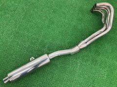 バリオス マフラー 社外 中古 バイク 部品 ノーマルエキパイ ワンオフ加工 修復素材やカスタム素材に qC