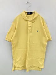 Polo by Ralph Lauren ポロバイラルフローレン ポロシャツ LL イエロー 無地 ワンポイント ブランドロゴ 半袖