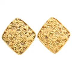 シャネル ココマーク ダイヤ型 イヤリング GP ヴィンテージ Aランク ch8825vb