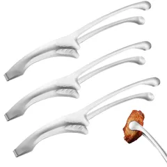 (円端 3本セット-Black) 3本セット) (先端 焼肉トング パスタ 取り分け すべりにくい 菜箸 バーベキュー キャンプ 自立式 ステンレス 焼肉 トング