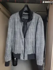 ZARA MAN(ザラマン) CHECK ダウン ブルゾン アウター L