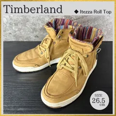 【ケア済/清潔なリユース靴】S744 Timberland  ティンバーランド ITEZA ROLL TOP イテザ ロールトップ ハイカットスニーカー トレッキングブーツ 茶キャメル 26.5cm