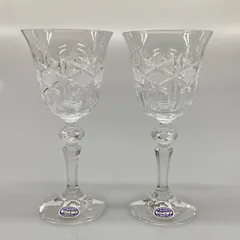 BOHEMIA(ボヘミア) ペアグラス新品同様  - クリア ワイングラス