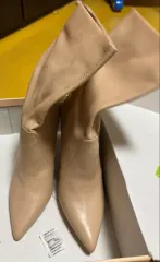 (新品) ZARA ベージュ ハイヒール ブーツ 240