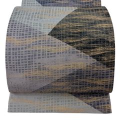 袋帯 黒地 流水模様 金銀糸 全通柄 作家物 - メルカリ