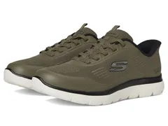 スケッチャーズ メンズ シューズ スニーカー SKECHERSummits Leyter Hands Free Slipin OliveBlack ブラック