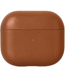 Native Union Leather Case Airpods Gen 3対応 - イタリア製本革レザーケース 全面保護カバー Qiワイヤレス充電対応 (Tan)