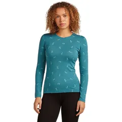 アイスブレーカー レディース トップス Tシャツ 長袖 Icebreaker Merino 200 Oasis LongSleevevSnow Day Crewe Womens TopazHydroAのサムネイル