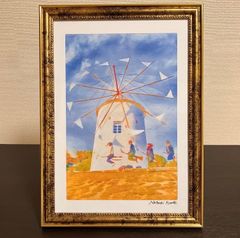 アート 絵画 麻生蓉子 作 サーカス 馬 シリアルナンバー28/999 飾り絵