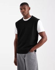 OVY Cotton Wool V-neck Knit Vest (black) - メルカリ