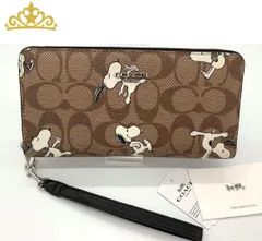 COACH × PEANUTS シグネチャー スヌーピー ジッピー ロングウォレット コーチ 長財布