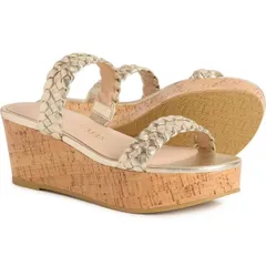 スチュアート ワイツマン レディース シューズ スニーカー サンダル レザー Stuart Weitzman Alena Woven Summer Slide Wedge Sandals Leatheのサムネイル