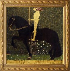 Gustav Klimt 【黄金の騎士】 【人生は闘いなり】 シルクスクリーン