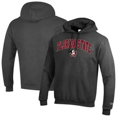 チャンピオン メンズ トップス Tシャツ ロゴ フリース パーカー MensChampion Charcoal Florida State Seminoles Arched Logo Fleece P