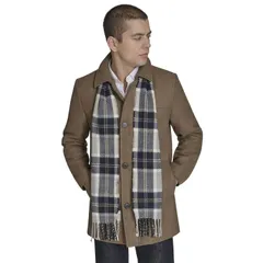 ドッカーズ メンズ アウター ジャケット・ブルゾン ウール コート Mens Dockers Wool Scarf Coat Chocolate Chip チョコレートのサムネイル