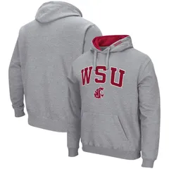 コロシアム メンズ トップス Tシャツ ロゴ パーカー Mens Colosseum Heather Gray Washington State Cougars Arch Logo 30 Pullover Hoodie Wsc Grey グレー