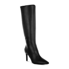 ロンドンラグ レディース シューズ ブーツ・レインブーツ レザー フェイクレザー London Rag Skara Womens Faux Leather KneeHigh Boots Black ブラック