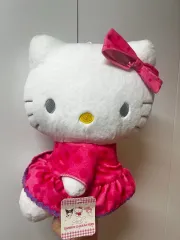 ドット柄ワンピース hello kitty 35cm ぬいぐるみ