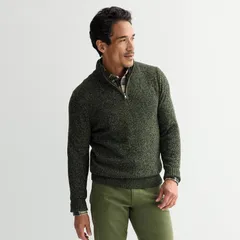ソノマ メンズ アウター ニット・セーター Mensonoma Goods For Life QuarterZip Sweater Olive Marl マールのサムネイル